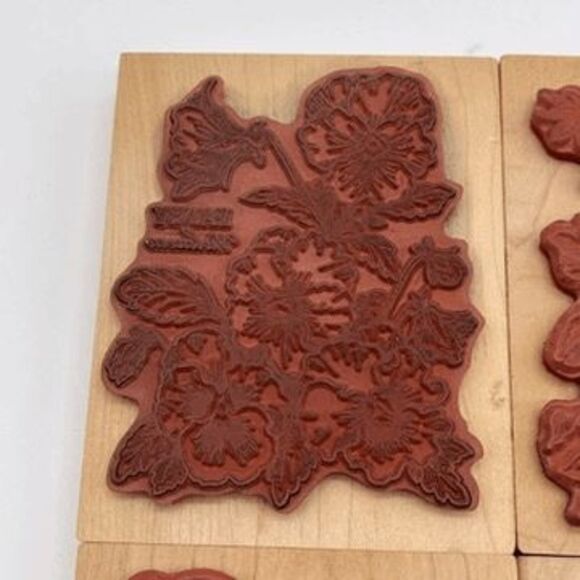 Lot of 6 Rubber Stamps for Crafting Floral Valentine’s Day Orchid Calla Lily - Picture 11 of 16